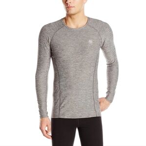 Cuddl Duds ClimateSport Midweight UV Protection Men's Small Grey Top